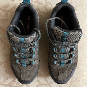 Merrell Women’s Gray and Blue Hiking Shoes